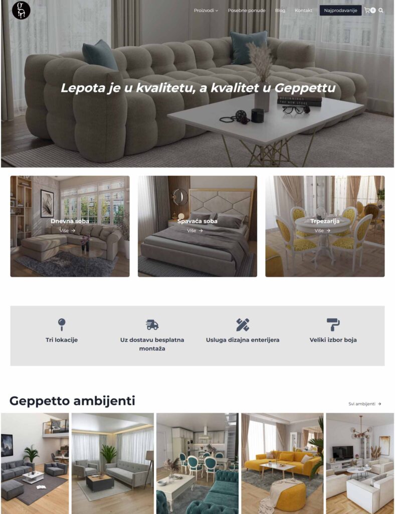 Geppetto furniture website